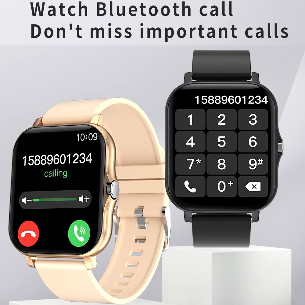 MAMESO Smartwatch, Fitness Tracker Watch HD Pantalla táctil, Smart Watch con podómetro/Sueño/Monitor de frecuencia cardíaca/Sport Fitness Tracker para Android/iOS (Gris, P8)