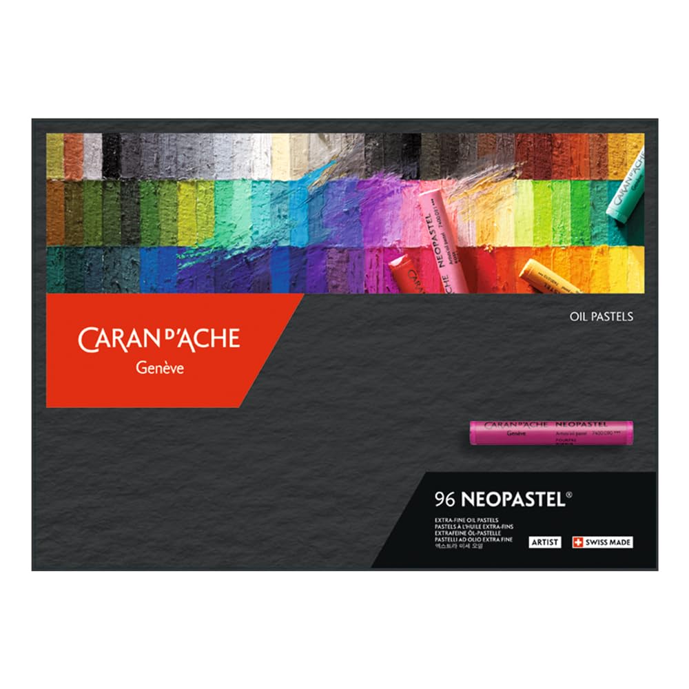 Caran Dache - Caja de cartón con 96 colores surtidos