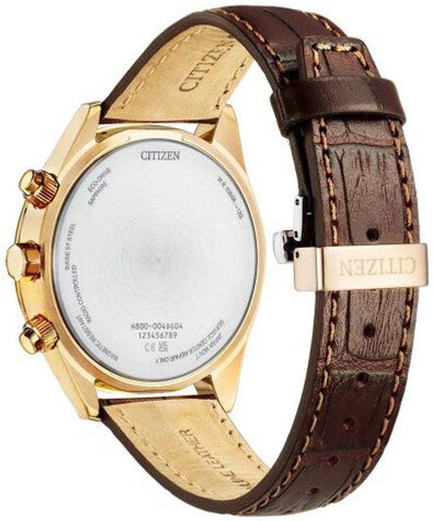 CITIZEN Reloj Cronógrafo para Hombres de Eco-Drive con Correa en Cuero AT8263-10H