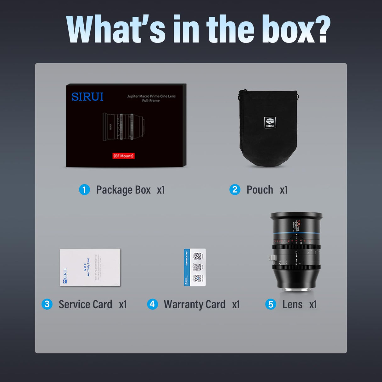 SIRUI Jupiter Macro T2 - Juego de Lentes Cine Prime de fotograma Completo (24 mm, 35 mm, 50 mm, 75 mm y 100 mm), para cámaras de Montaje PL