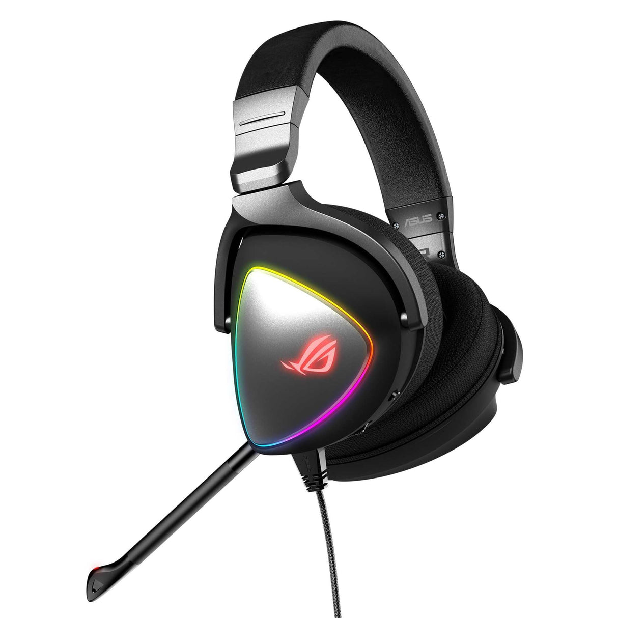 ASUS ROG Delta RGB Gaming Headset with Hi-Res ESS Quad-DAC, Circular RGB Lighting Effect and USB-C Connector for PCs, Consoles and Mobile Gaming, BLACK