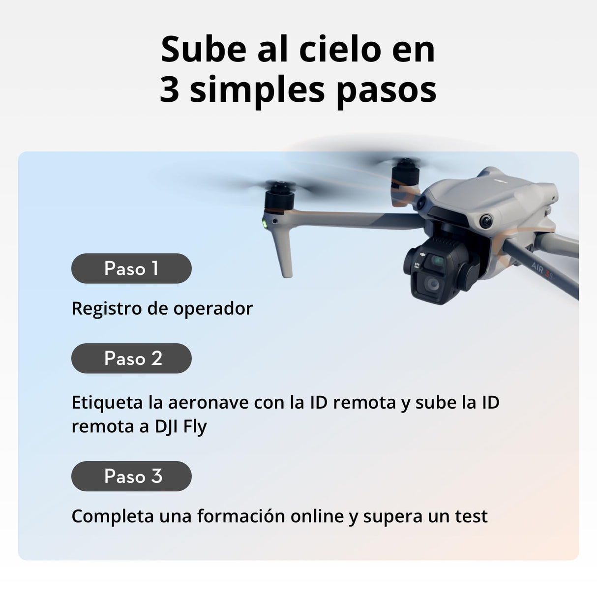 Pack DJI Air 3S Vuela Más (control remoto con pantalla RC 2), dron con gran angular con CMOS 1" y telecámara media, 4K/60 fps, detección de obstáculos omnidireccional y 3 baterías para volar más