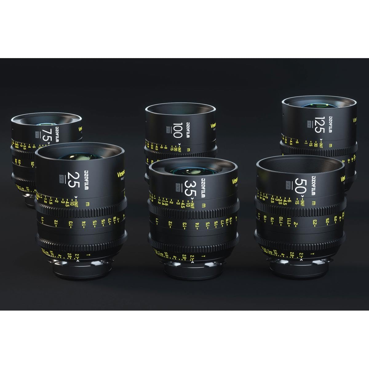 DZOFILM Cine Lens Vespid Prime 6-Lens Kit (25/35/50/75/100/125 T2.1)
