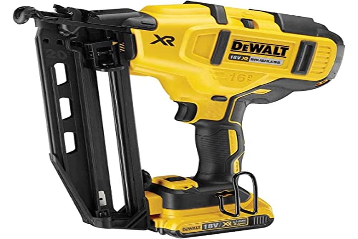 DeWalt DCN660D2-QW Clavadora de acabado sin escobillas XR 18V con 2 baterías Li-Ion 2, Set de 2 Piezas