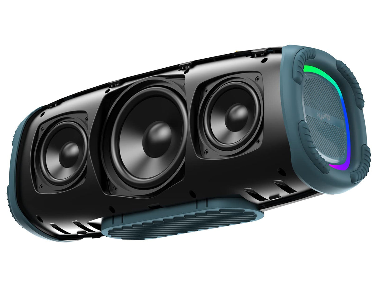 X Jump XJ 200 - Altavoz portátil Amplificado de 90 W, Alto Rendimiento, Bluetooth, función TWS, USB, AUX-IN, micrófono Incorporado, Altavoz Resistente al Agua IPX5, Azul