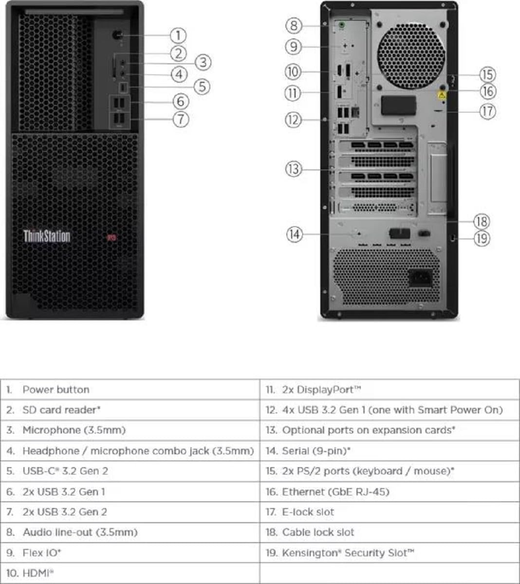 Lenovo - Opción de estación de Trabajo TS/ThinkStation P3 Tower / i9-13900K / 32GB / 1024GB / Win 11 Pro