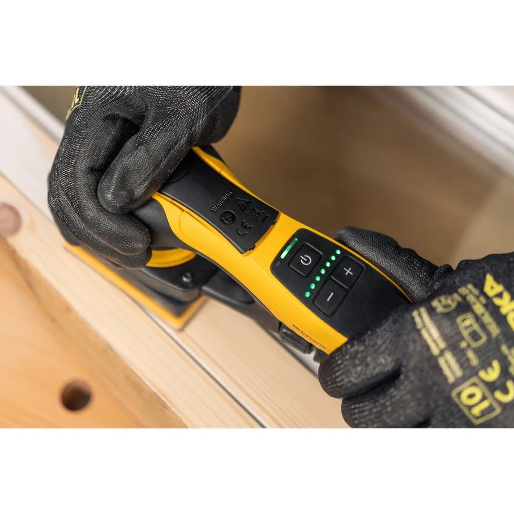 Mirka® DEOS II 343 75x100mm Hub 3.0. La Mirka DEOS es una lijadora orbital eléctrica, perfecta para trabajos de madera y pintura, especialmente para puertas, ventanas, esquinas y lugares de difícil