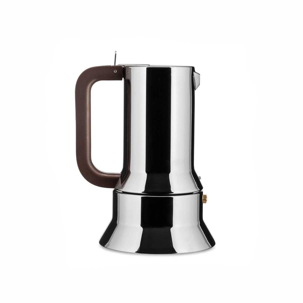 ALESSI 9090/6 - Cafetera italiana de acero inoxidable brillo 18/10 con base magnética