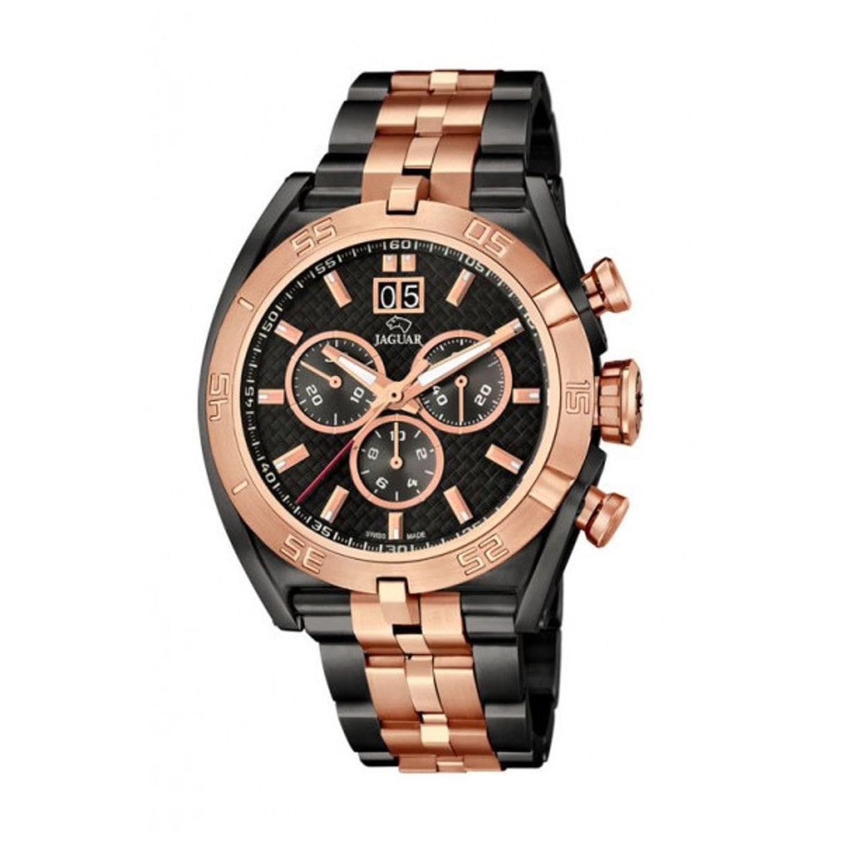 JAGUAR Reloj Modelo J811/1 de la colección Special Edition, Caja de 45,8 mm Correa de Acero Negro Rosa para Caballero