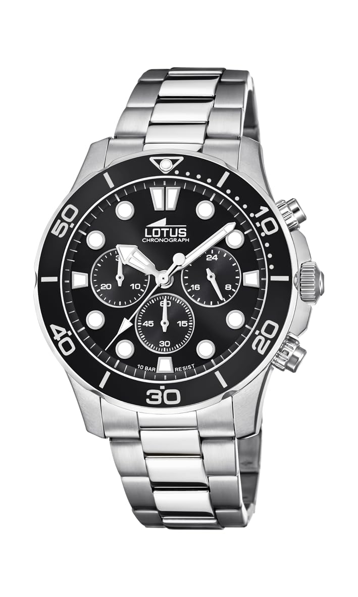 LOTUS Reloj Hombre 18756/3 Excellent Caja de Acero Inoxidable 316l Plateado Correa de Acero Inoxidable 316l Plateado