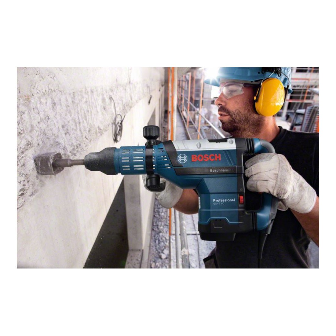 Bosch Professional GSH 7 VC - Martillo demoledor (13 J, SDS Max, Vibration control, en maletín)