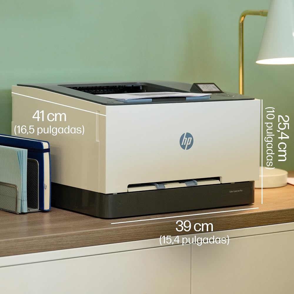 HP Color LaserJet Pro 3202dn, Impresora Láser Monofunción A4, impresión a doble cara automática, 25 ppm, USB 2.0, Procesador 1,2 GHz, Ethernet, Memoria 256MB, Compatible con HP Smart, Blanca y Azul