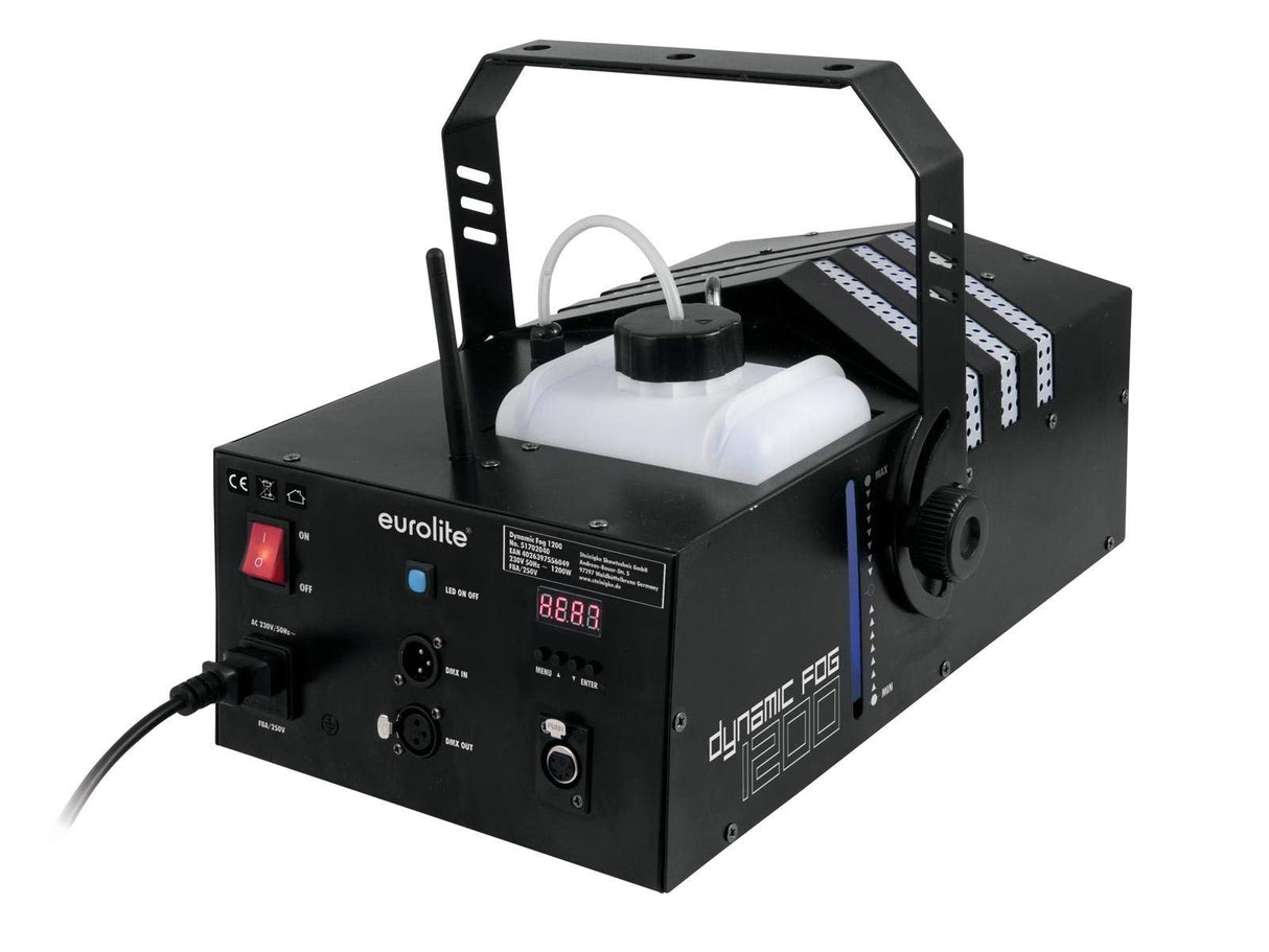 Eurolite Nebelmaschine Dynamic Fog 1200 INKL, Befestigungsbügel, INKL, Kabelfernbedienung, mit Lichteffekt (51702040) Marca