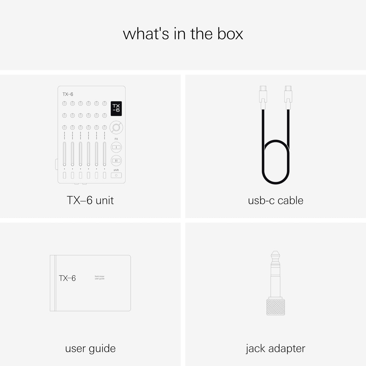 Teenage Engineering TX–6 Mezclador portátil con 6 canales estéreo e interfaz de audio USB con batería recargable de 8 horas, midi BLE y USB, compatible con iOS