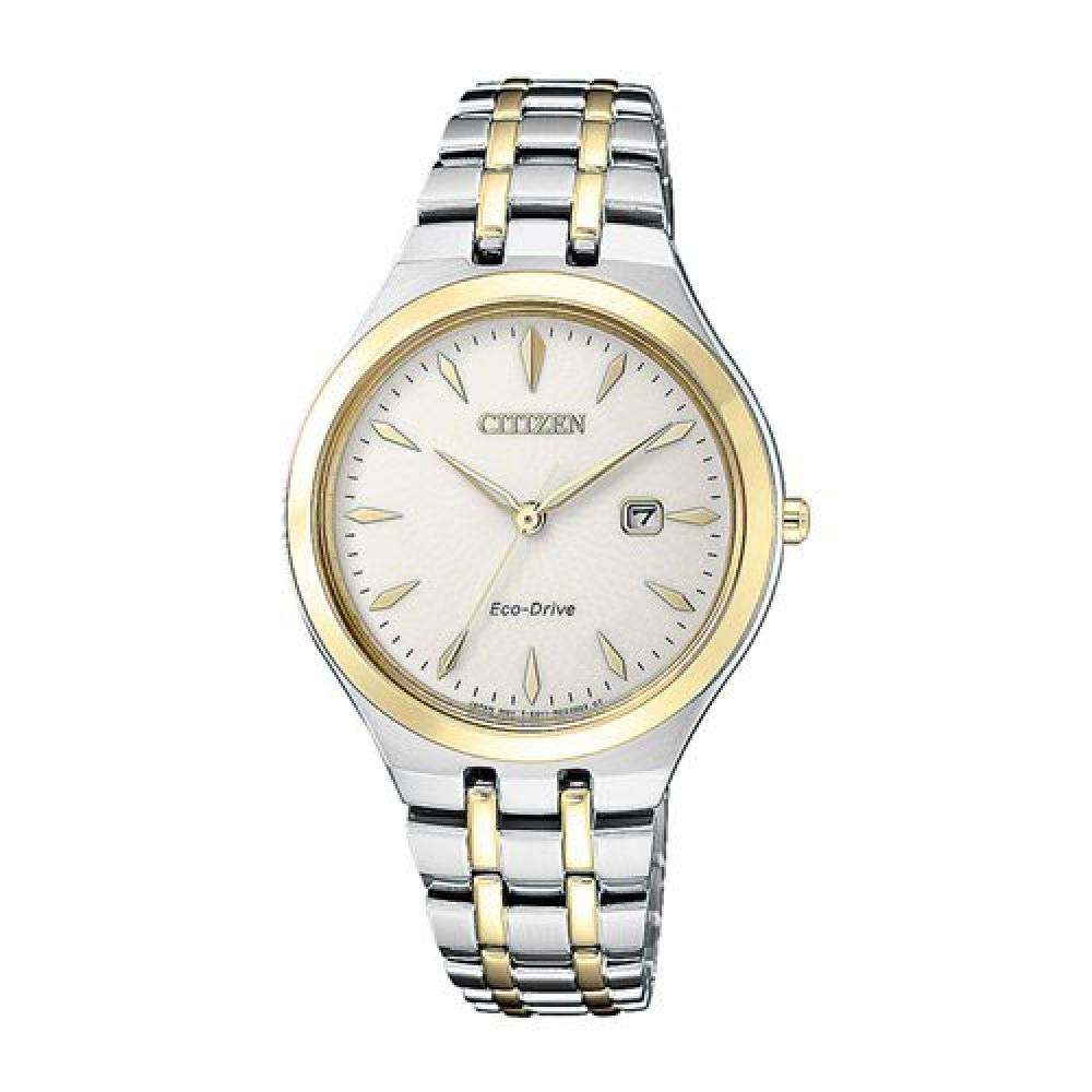 Citizen Reloj Analogico para Mujer de Energía Solar con Correa en Acero Inoxidable EW2494-89B