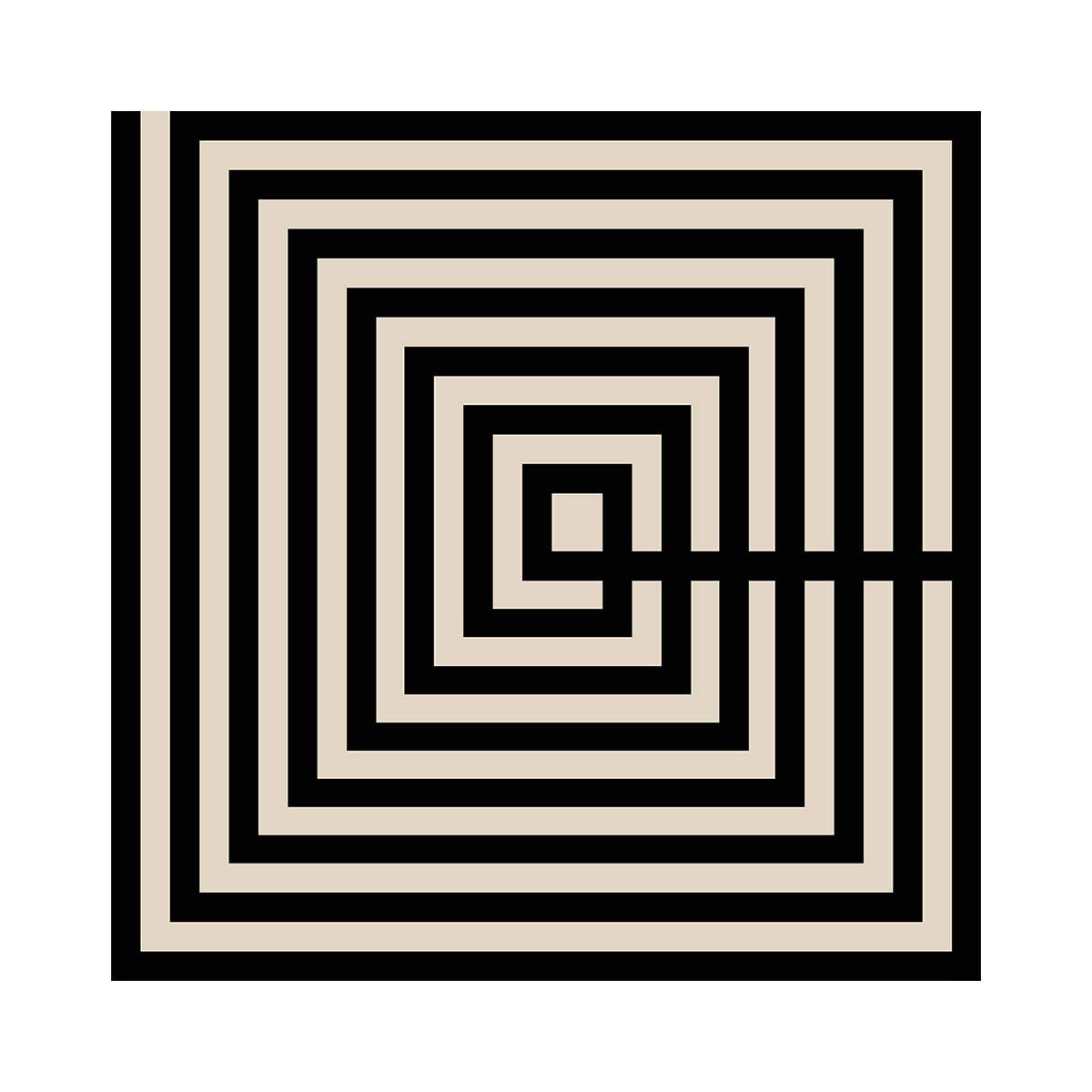 CUADRO 50X3X50 METACRILATO OPTIC BLACK & BROWN