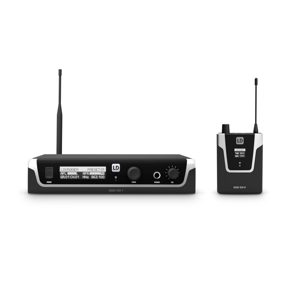 LD Systems U508 IEM - Sistema de Monitoreo en Oído - 863 - 865 MHz + 823 - 832 MHz