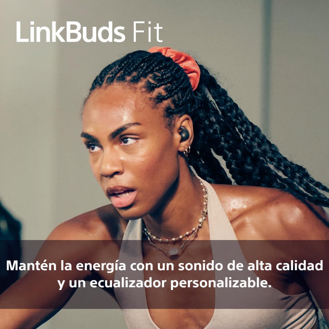 Sony LinkBuds Fit – Auriculares bluetooth True Wireless con Noise Cancelling - Cómodos todo el día, IPX4, Hi-Res Audio, Ambient Sound Mode, 21 h autonomía, conexión multipunto, iOS y Android - Violeta