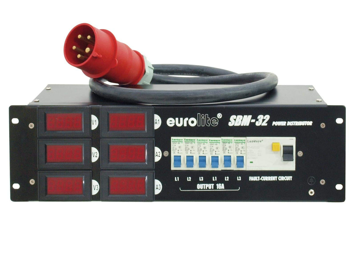 Eurolite SBM 32 19 pollici distributore di potenza 32A