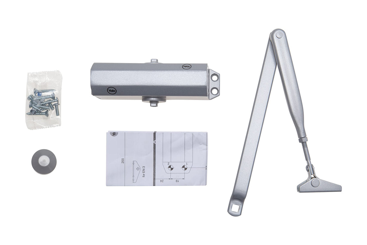 Yale 5500-0004-50 Cierrapuerta Para Puertas Con Brazo Retenedor Blanco Serie 5500 Cuerpo + Brazo Retenedor Caja