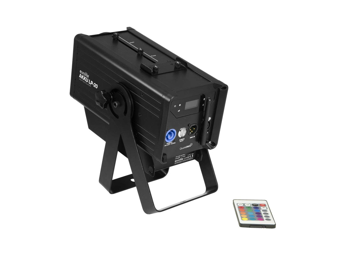 Eurolite AKKU LP-20 Gobo Proyector de logotipo QuickDMX