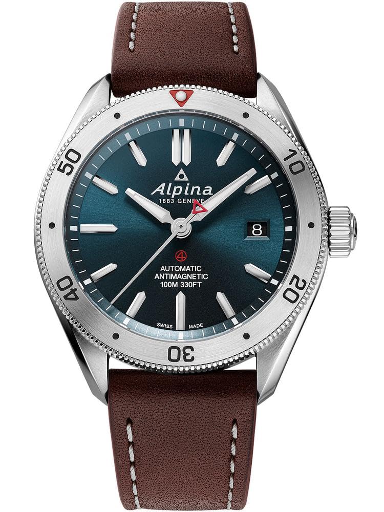 Alpina Reloj Analógico para Hombre de Cuarzo con Correa en Acero Inoxidable mid-39664