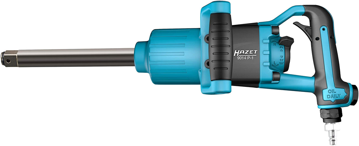 Hazet 9014 P-1 - Llave de impacto (martillo directo, baja vibración, par de liberación máxima: 3400 Nm, con eje más largo)