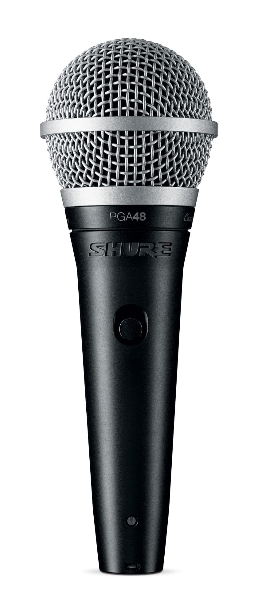 Shure PGA48-QTR Micrófono dinámico, portátil para Voces con patrón de recolección de cardioides, Interruptor de Encendido/Apagado, Conector XLR de 3 Pines, Cable de 15 XLR a QTR