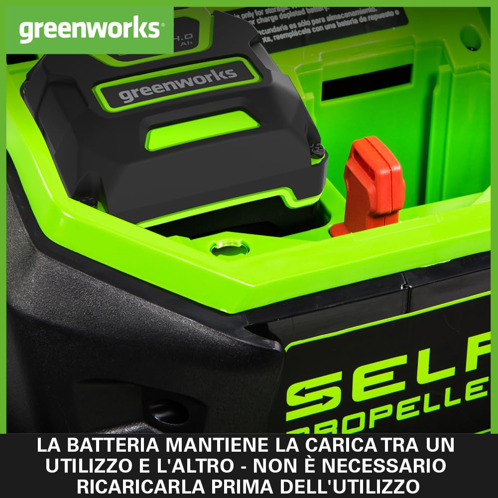 Greenworks Batería 40V 4Ah - Potente y Original Batería Iones de Litio para Herramientas Eléctricas y Jardinería Greenworks 40V, Carga Rápida, Control de Carga LED 3 Etapas, Garantía de 2 Años - G40B4