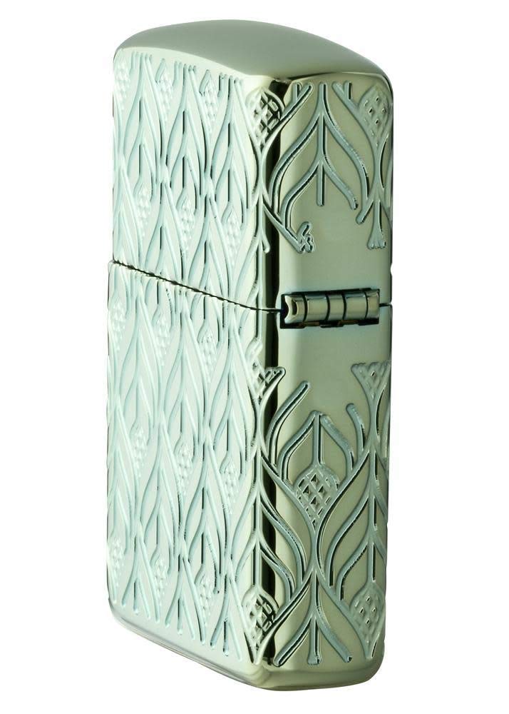 Zippo Elegant Dragon DesignMultiCut/Lustre28129 – Armor HP Green Encendedor, Design, 5,83,81,2 (49054), Armor High Polish Green - Elegant Dragon