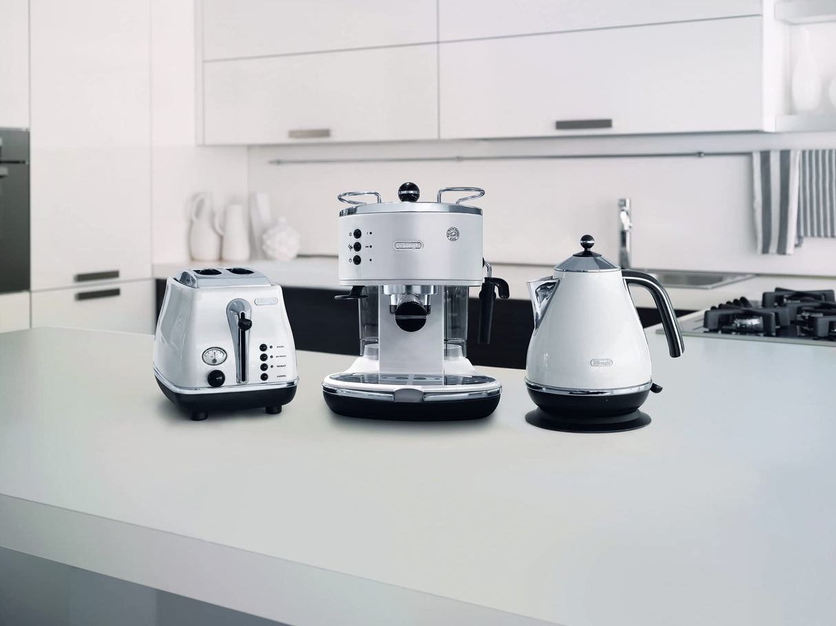 DeLonghi Eco 311 - Cafetera automática, 1100 W, 1.4 L, color plateado