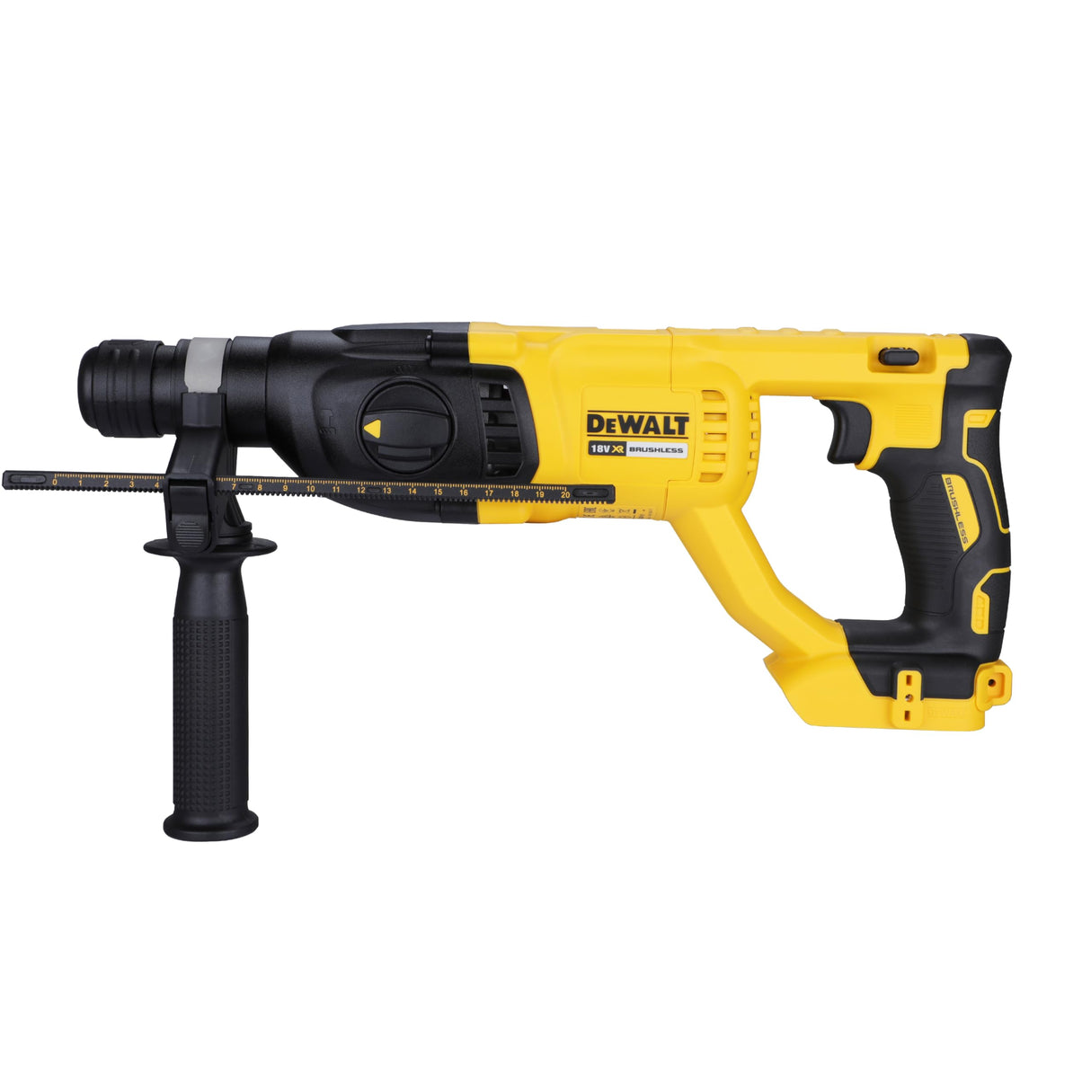 DEWALT DCH133N-XJ - Martillo perforador inalámbrico 18 V, con tecnología XR, SDS plus, potencia de 18V, 2.6J de energía de impacto, Vibración 6.6m/s², sin batería ni cargador