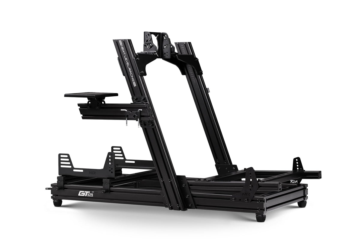 Next Level Racing GTElite Aluminium Simulator Cockpit-Front and Side Mount Edition, Color Black (NLR-E023)
