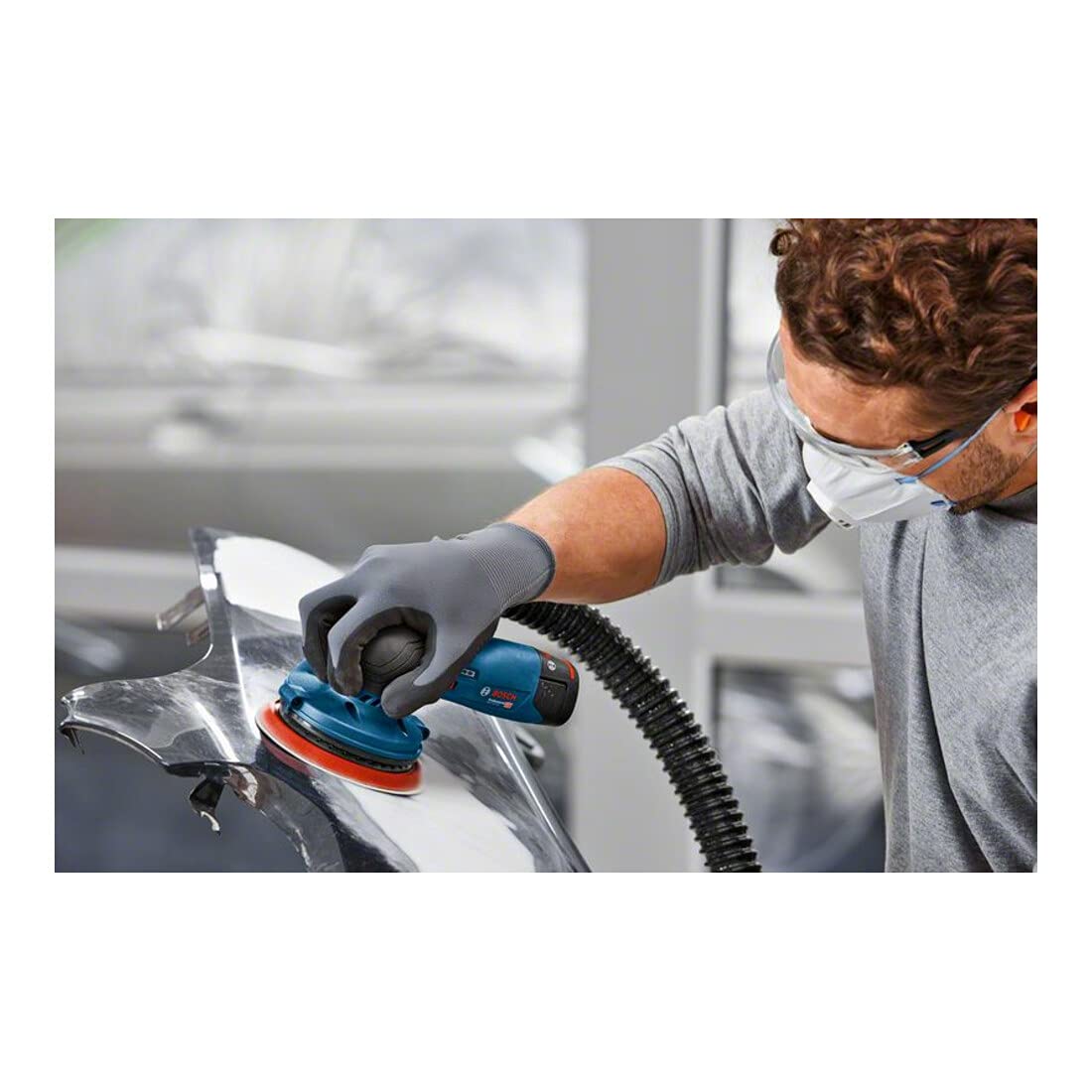 Bosch Professional 12V System GEX 12V-125 - Lijadora excéntrica a batería (Brushless, Ø plato 125 mm, bolsa para polvo, sin batería, en L-BOXX)