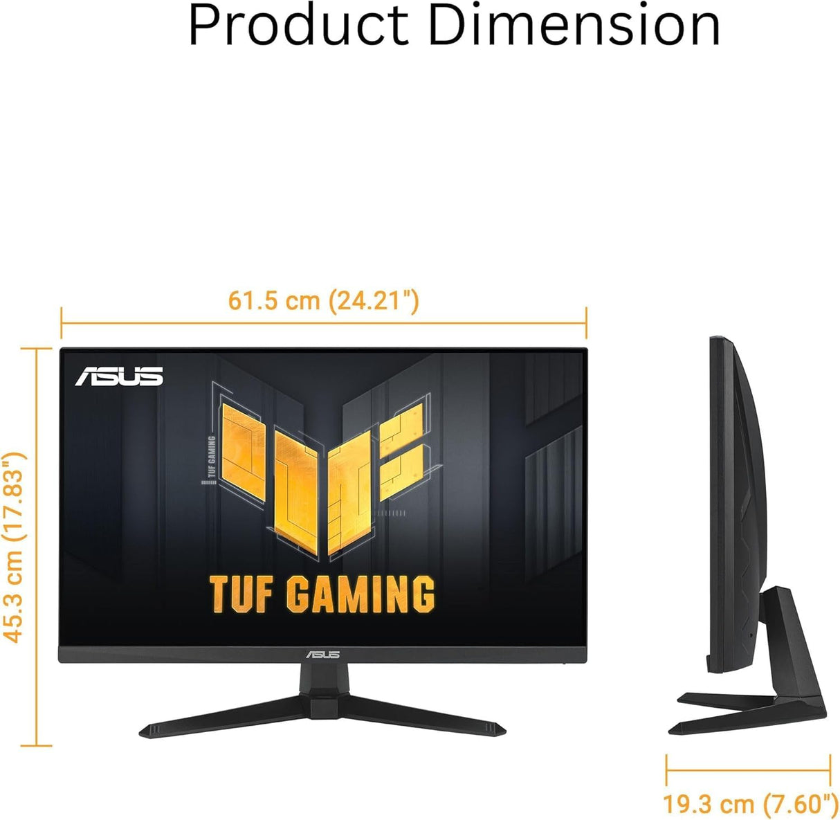 ASUS TUF Gaming VG279QE5A Monitor Gaming de 27", Full HD (1920 x 1080), overclocking a 146 Hz, IPS, ELMB Sync, MPRT de 1 ms, Altavoces estéreo, Variable Overdrive, DisplayWidget Center