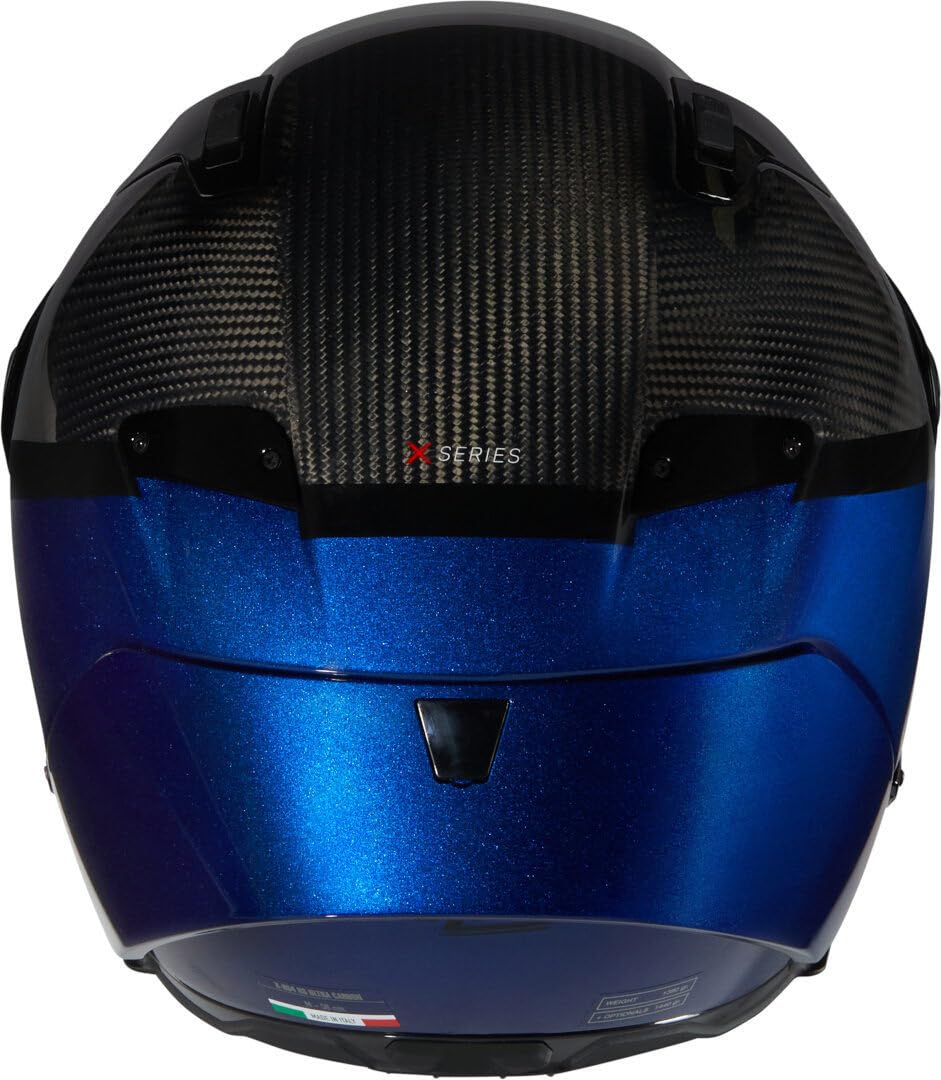NOLAN Helmet X-804 RS BLOCCO 348 XL, Carbono/Rojo visceral/Azul Oscuro/Blanco