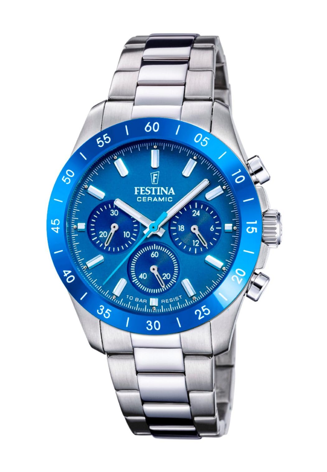 Reloj FESTINA para Unisex F20693/4 Ceramic Caja de Acero Inoxidable 316l Plateado Correa de Acero Inoxidable 316l Plateado