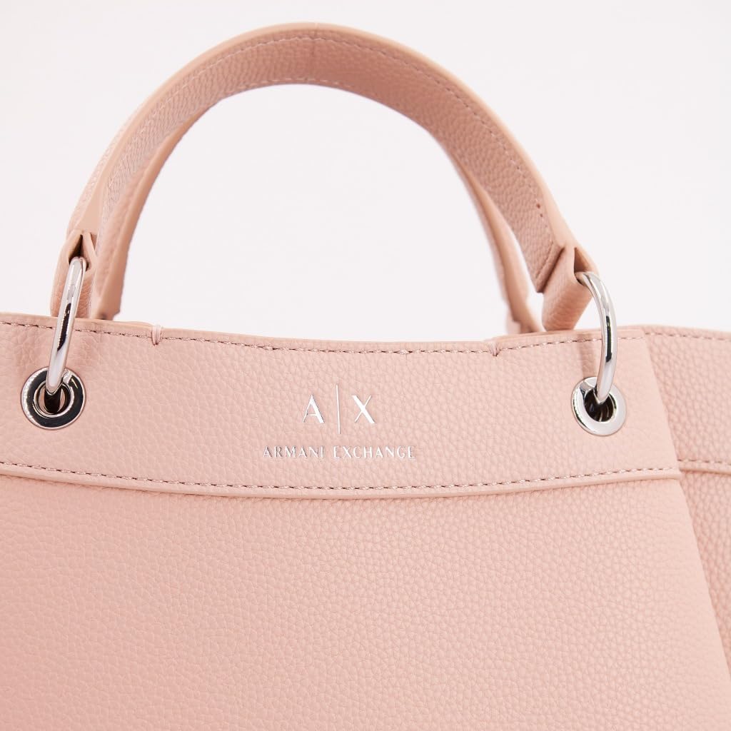 Armani Exchange Wave Medium Tote with Webb Strap, Shopping M Mujeres, Sunrise, Talla única