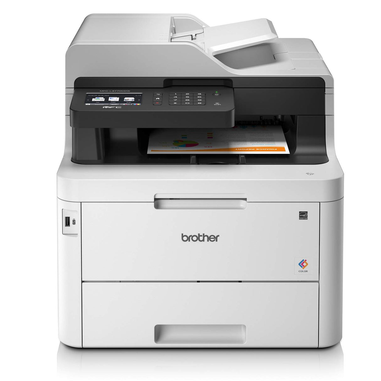 Brother MFC-L3770CDW - A Color - Impresora multifunción (Wifi, USB 2.0, 512 MB, 800 MHz, 24 ppm, 430 W) blanco