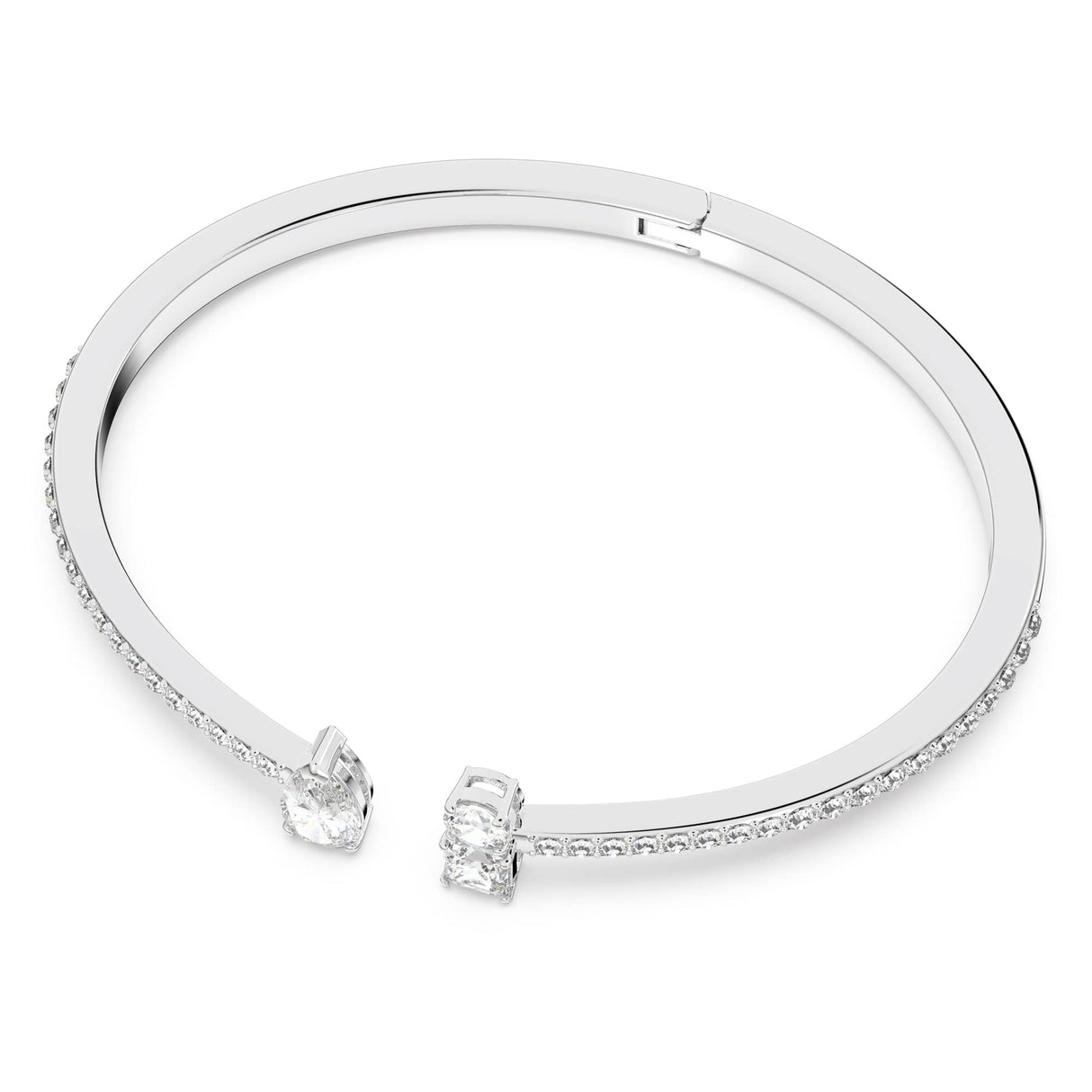 Swarovski Brazalete Mesmera Attract, Tallas mixtas, Blanco, Baño de rodio