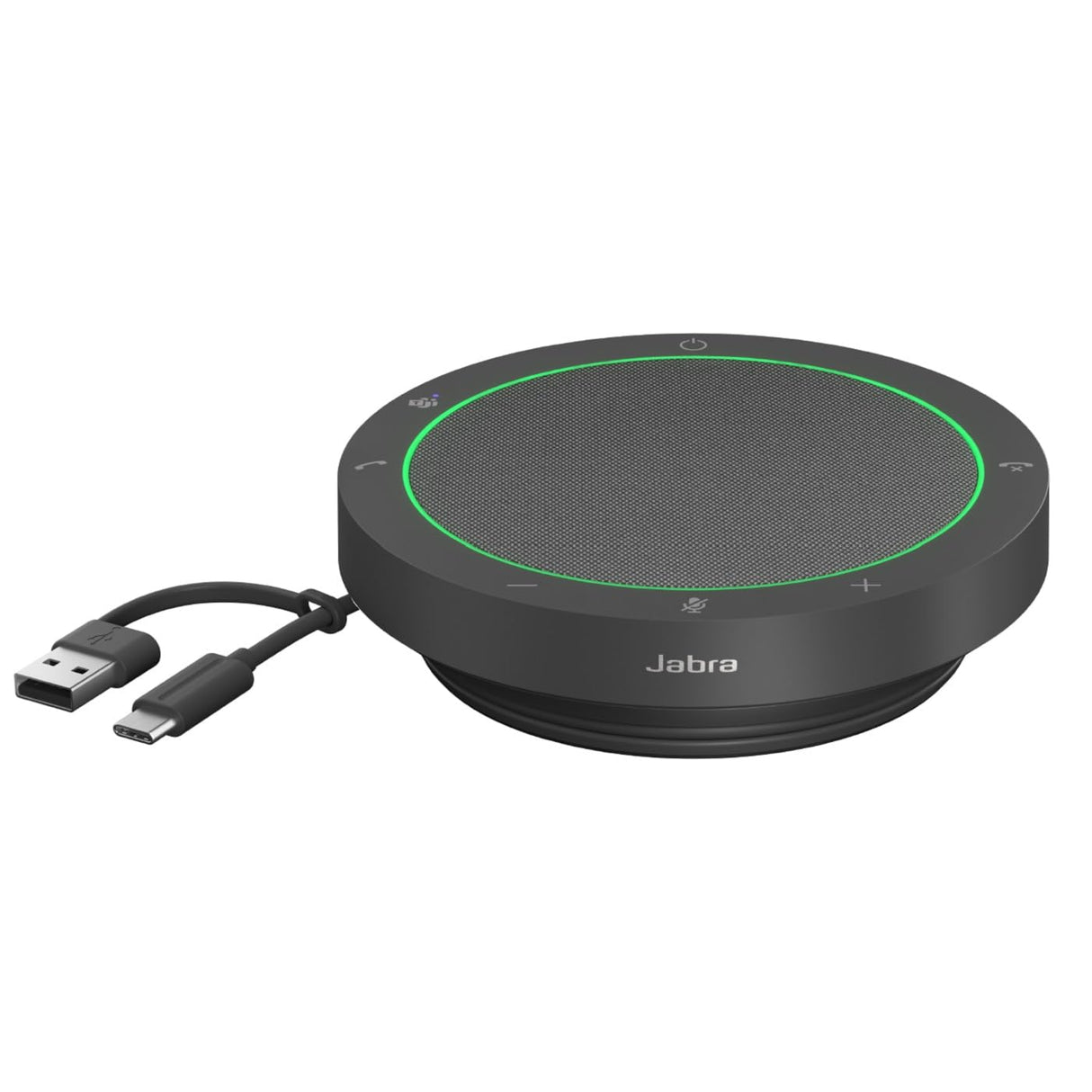 Jabra Speak2 40 Altavoz Portátil, 4 Micrófonos, Cancelación de Ruido, 50 mm de Alto Alcance, Audio de Banda Ancha y Conexiones USB-A y USB-C, Certificado para MS Teams, Gris Oscuro