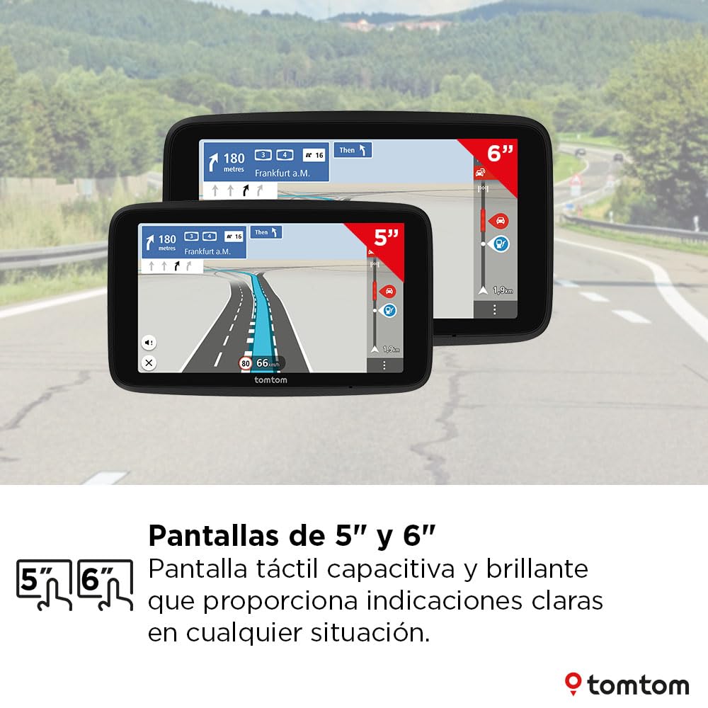 TomTom GPS Coche GO Classic 2nd (6", información de tráfico y Alerta de radares, actualizacion de mapas de Europa Mediante Wi-Fi, indicación de carriles en Movimiento y Soporte Reversible Integrado)