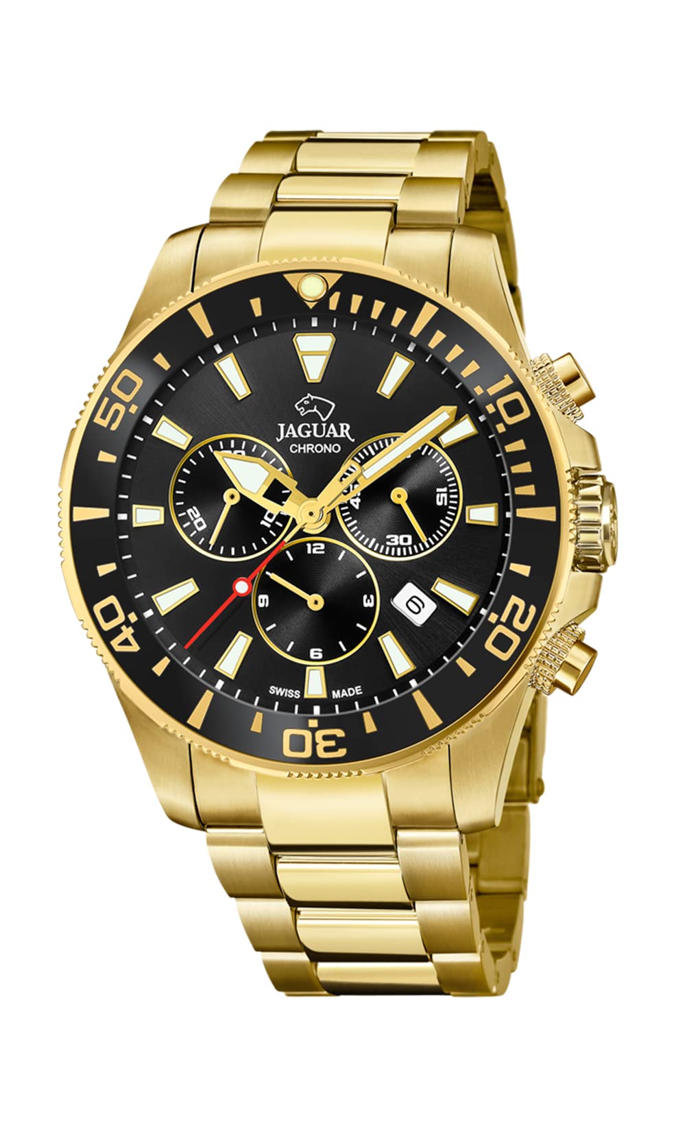 Jaguar Reloj para Hombre Cronógrafo Cuarzo Swiss Made Acero dorado J864/3