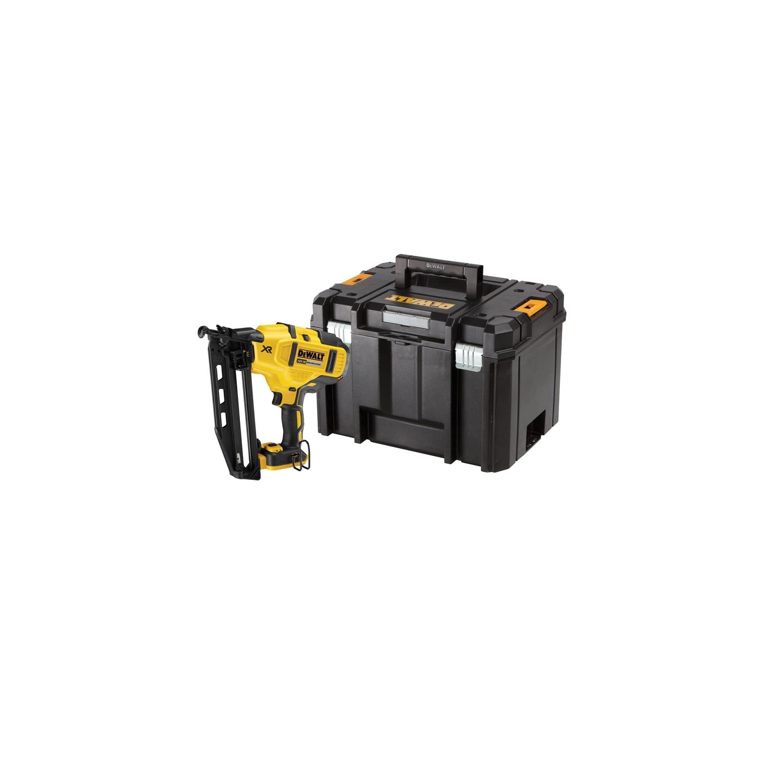 DEWALT DCN660NT-XJ - Clavadora de Acabado XR 18V, 16 Ga, Sin Gas, 2 Modos: Modo Disparo Secuencial o Ráfaga, Cargador de 20° con 110 Clavos de Ø1,2 mm, Con Maletín TSTAK