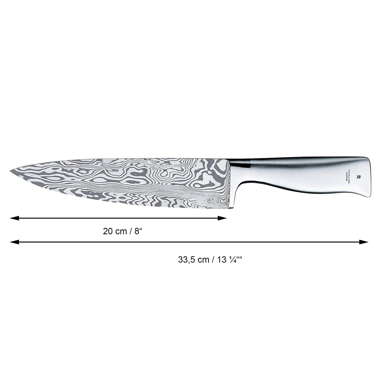 WMF Damasteel Juego de 3 Cuchillos de Acero Damasco Completamente Forjado