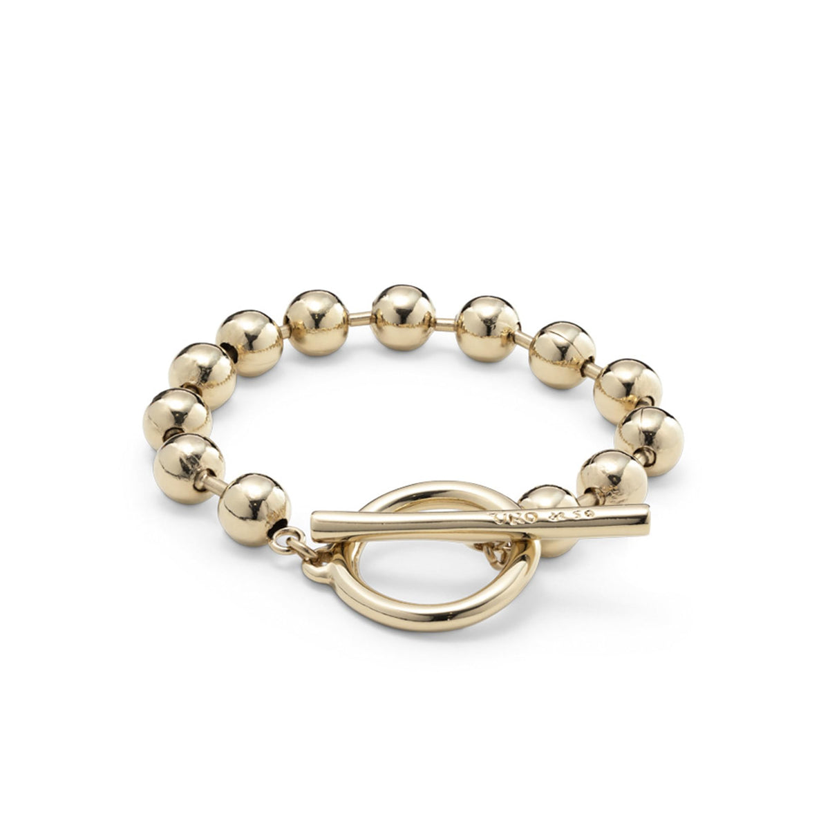 UNO de 50 Pulsera De Cadena En Aleación De Metal Bañado En Oro De 18 K