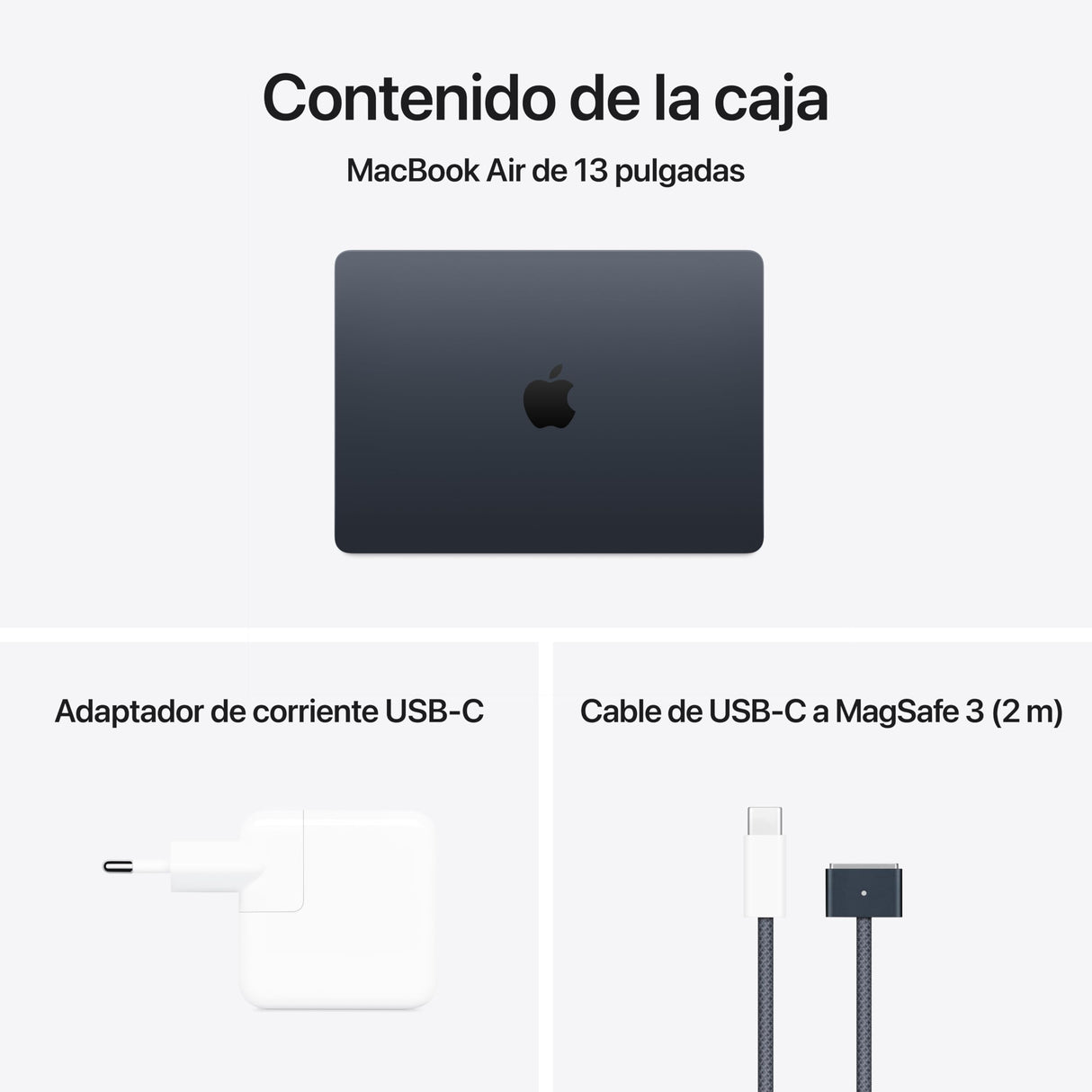 Apple 2025 MacBook Air de 13 Pulgadas con Chip M4: diseñado para Apple Intelligence, Pantalla Liquid Retina de 13,6 Pulgadas, 16 GB de Memoria unificada, 512 GB SSD, Teclado español; Medianoche
