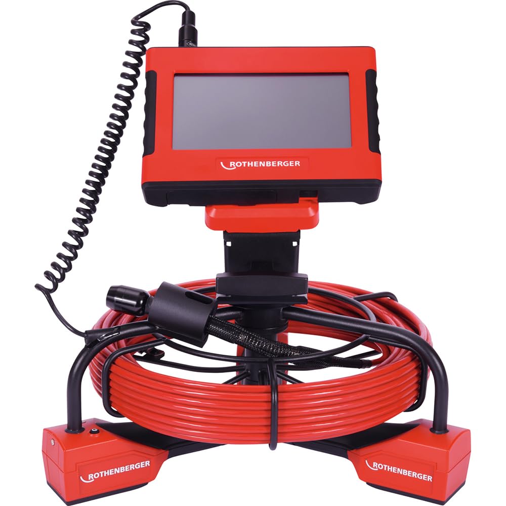 ROTHENBERGER 1000003960 ROCAM Mini HD y 25/22 HD Cámara de inspección de Tubos, Pantalla LCD, 110 mm de diámetro