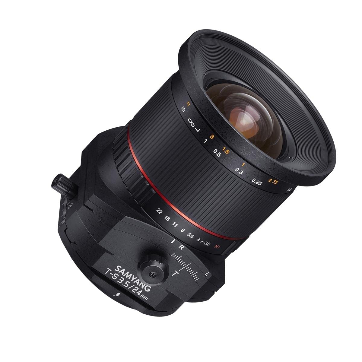 Samyang F1110904101 - Objetivo fotográfico DSLR para Pentax (Distancia Focal Fija 24mm, Apertura f/3.5-22 T/S ED AS UMC, diámetro Filtro: 82mm), Negro