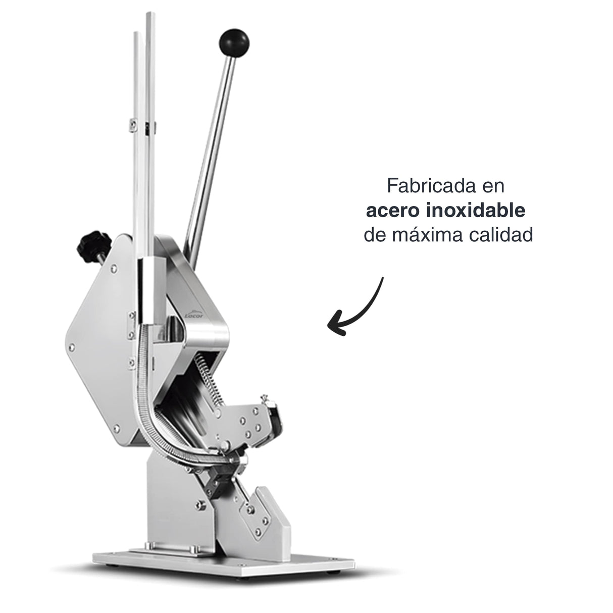 LACOR - 61200 - Clipadora para Alimentos, Atadora de Embutido, Grapadora para Embutidos, Acero Inoxidable, Capacidad de 200 Grapas, 37x15x58,5 cm